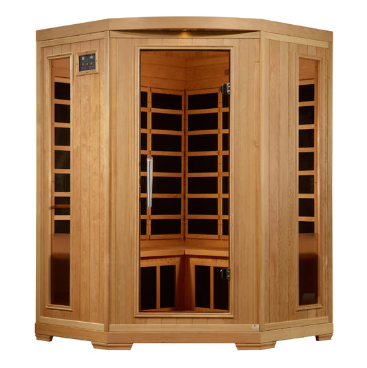 Original SUNHEAT 3 Person Pro Corner Infrared Sauna