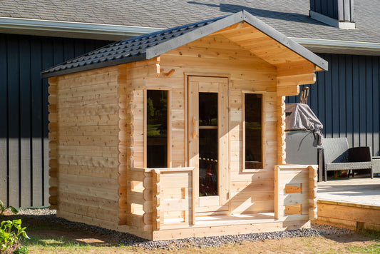 CT Georgian Cabin Sauna with Porch- 6 Person Sauna