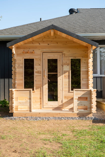 CT Georgian Cabin Sauna with Porch- 6 Person Sauna