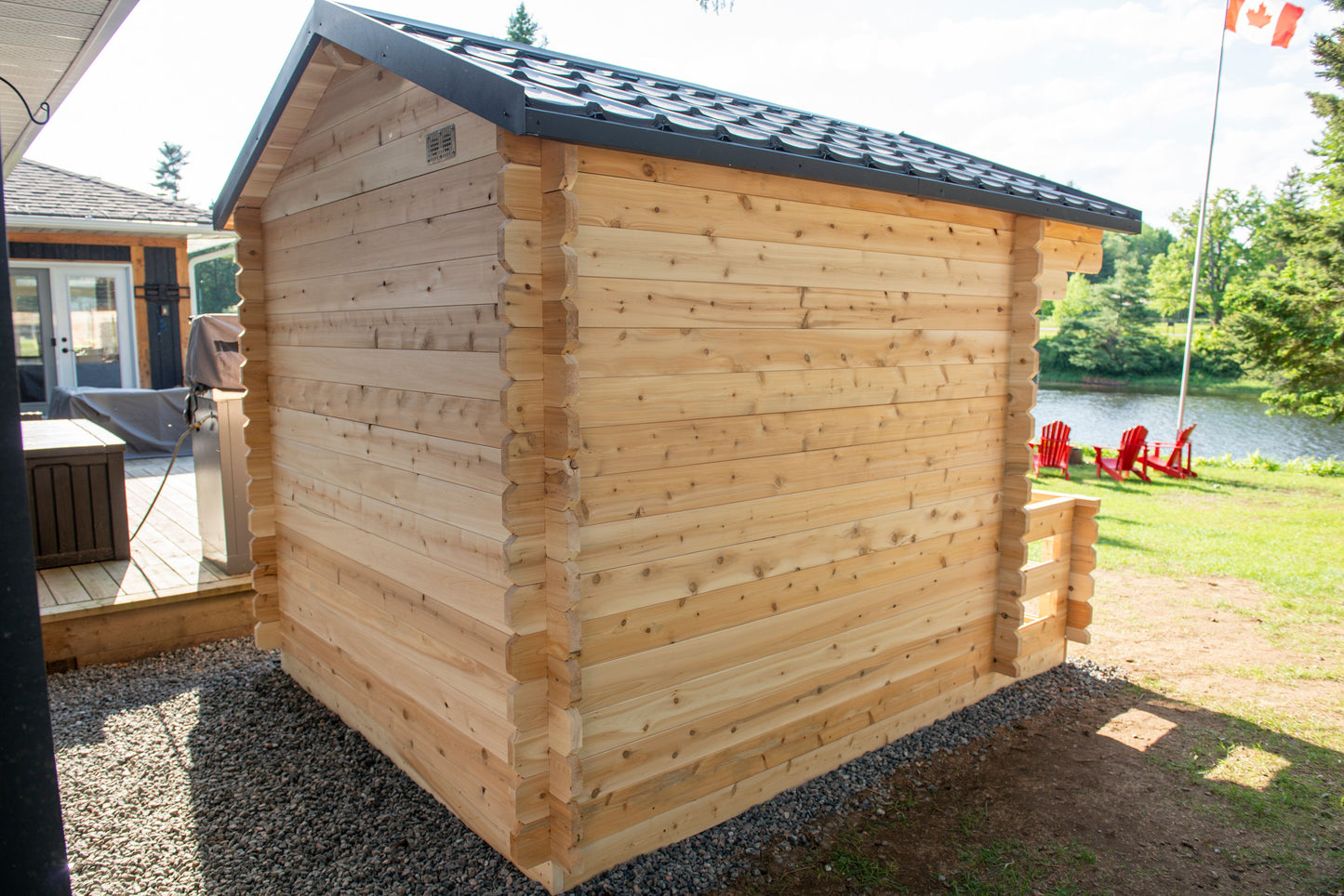 CT Georgian Cabin Sauna with Porch- 6 Person Sauna